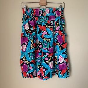 Clio Aquatic Print Shorts - Vintage